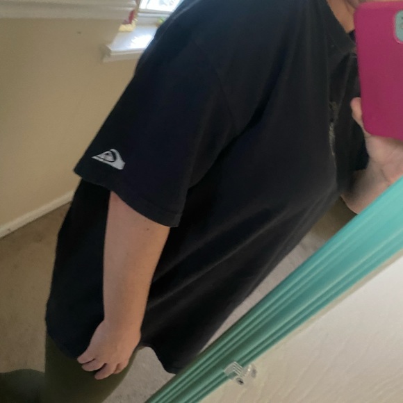 Vintage Quiksilver Black Graphic Oversized Tee - Picture 2 of 3